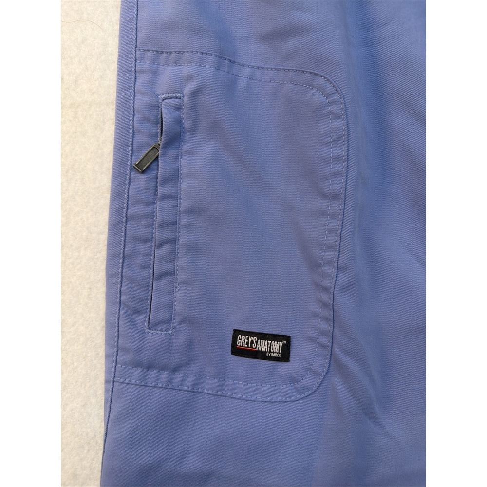 Greys Anatomy Barco Scrub Pants Womens Size Small Ciel Blue Cargo‎ 6 Pocket - Picture 2 of 14
